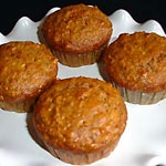Eggless Carrot Cake or Muffins (with Bananas)