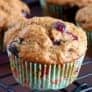 vegan blueberry bran muffins
