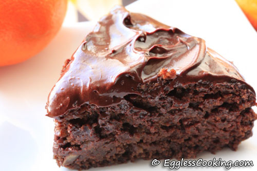 Eggless Chocolate Bottle Gourd Cake Using Yogurt with Ovaltine Frosting