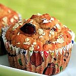 Low Fat Oat Flour Cranberry Muffins