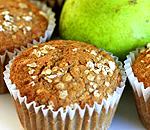 Madhuram's Pear and Oat Bran Muffins