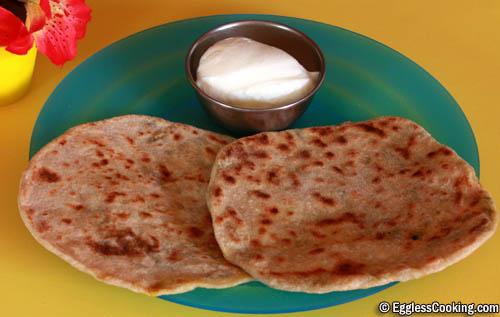 potato paratha with mint