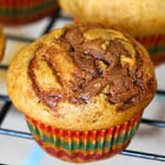 Decadent Banana Nutella Muffins Decadent Banana Nutella Muffins