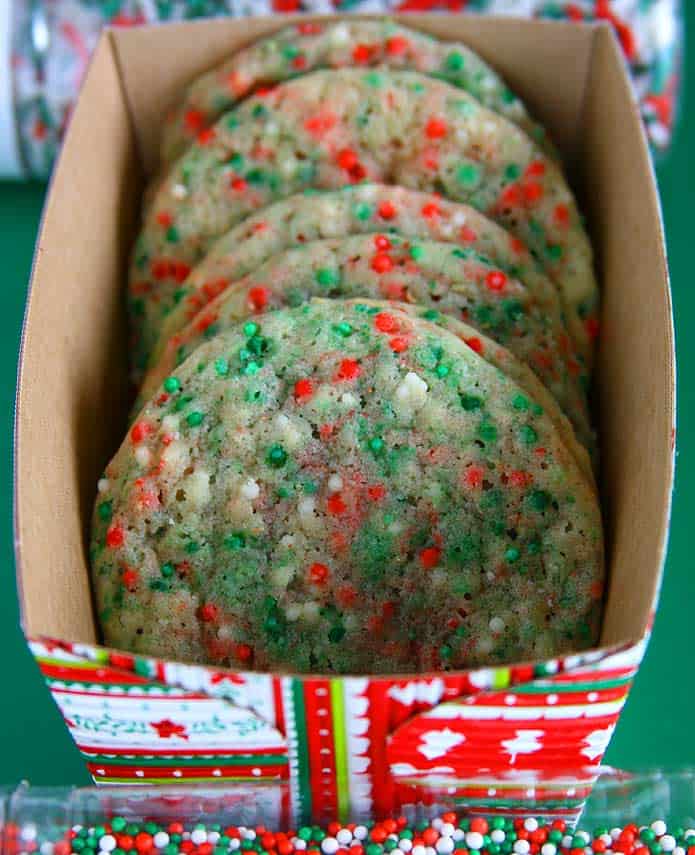 Egg Free Christmas Confetti Cookies