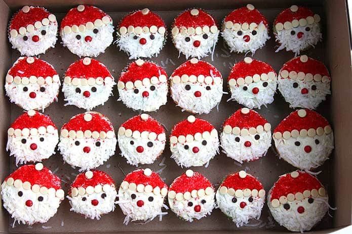 Christmas Cupcakes Santas In A Box