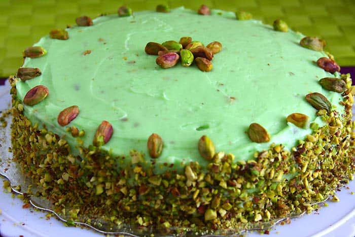 Pistachio Cake (Fully Decorated)