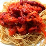 Spaghetti with Kidney Beans Sauce Spaghetti with Kidney Beans Sauce