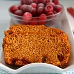 Vegan Pumpkin Cranberry Bread Vegan Pumpkin Cranberry Bread