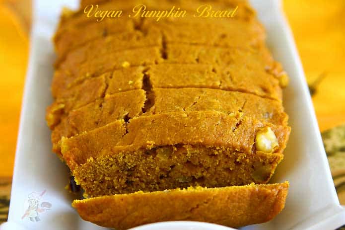 vegan pumpkin bread (sliced) vegan pumpkin bread (sliced)