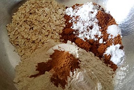 Put all dry ingredients in a bowl Put all dry ingredients in a bowl