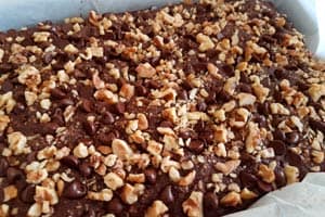 Hot Brownies ready from the oven. Hot Brownies ready from the oven.