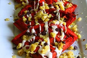 Red Velvet Waffles is ready! Red Velvet Waffles is ready!
