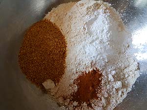 Add all dry ingrdients in a large bowl Add all dry ingredients in a large bowl