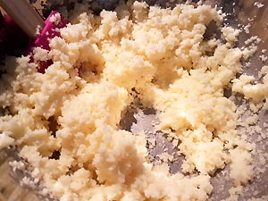 Cream butter and sugar. Cream butter and sugar.