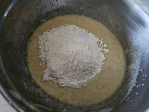 Add The Flour And Salt To The Wet Mix Add The Flour And Salt To The Wet Mix