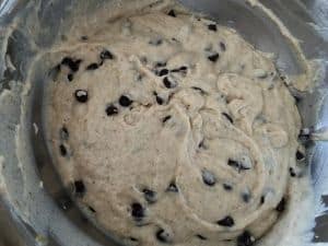 Muffin Batter With Chocolate Chips Evenly Mixed Muffin Batter With Chocolate Chips Evenly Mixed