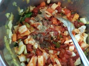 Add Seasonings and sautee well. Add Seasonings and sautee well.