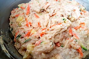 Carrot pineapple muffin batter is ready! Carrot pineapple muffin batter is ready!