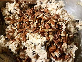 Add toasted pecans Add toasted pecans