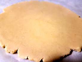 After flattened the cookie dough After flattened the cookie dough
