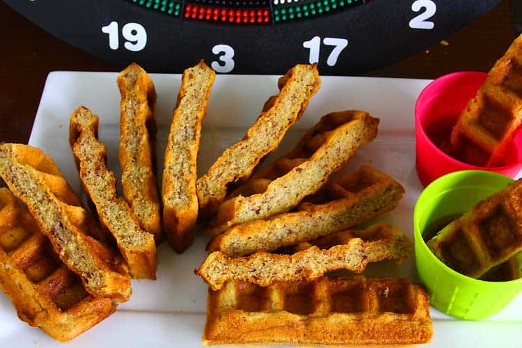 Eggless Banana Bread Waffles Eggless Banana Bread Waffles