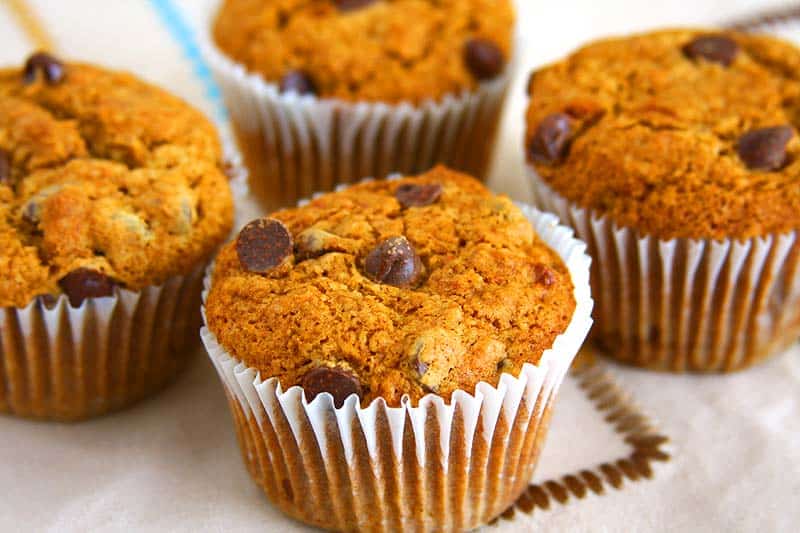 banana mocha chocolate chip muffins