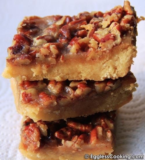 Eggless Pecan Bars Eggless Pecan Bars