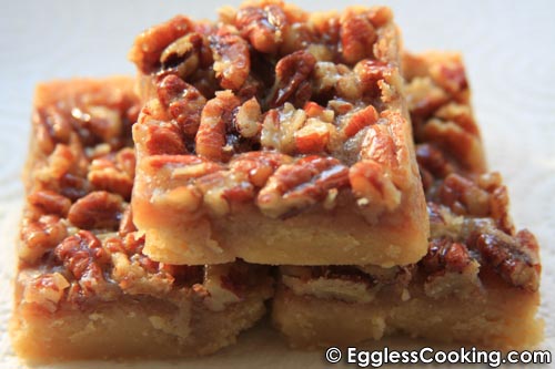 Eggless Pecan Bars Eggless Pecan Bars