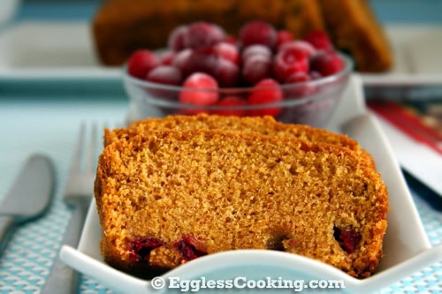 Vegan Cranberry Pumpkin Bread