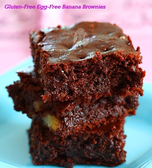 Gluten-Free Egg-Free Banana Brownies