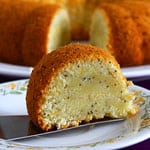 Eggless Orange Poppy Seed Bundt Cake