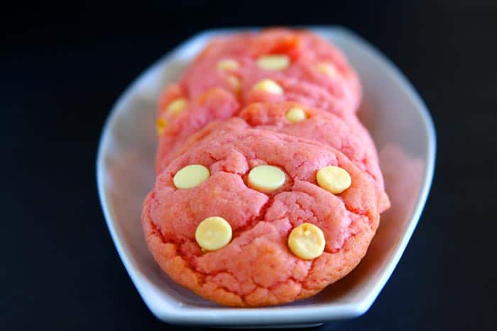 Pink Velvet Cake Mix Cookies