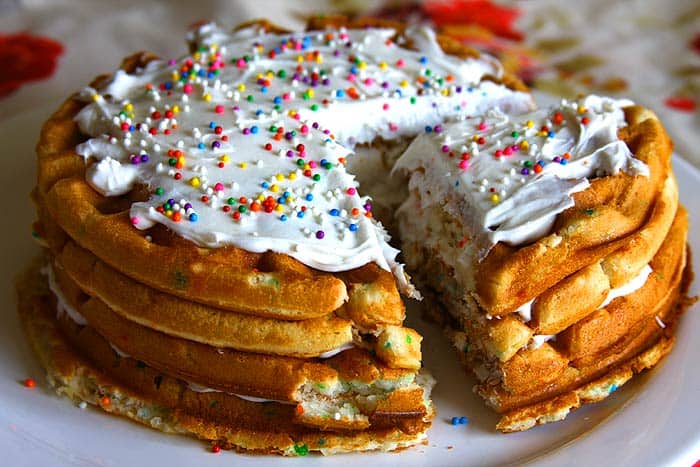 Cake-mix Waffles (After slicing) Cake-mix Waffles (After slicing)