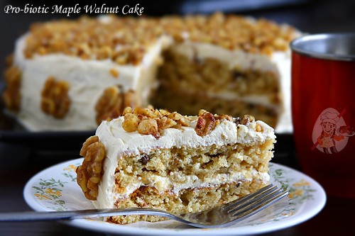 Pro-biotic Maple Walnut Cake