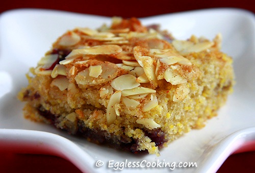 Vegan Blueberry Cornmeal Coffee Cake