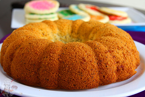 Eggless Orange Poppy Seed Bundt Cake