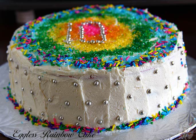 Egg Free Rainbow Cake - Full Egg Free Rainbow Cake - Full