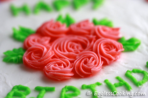 Vegan White Cake Roses