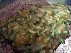 Add wet mix to dry mix Add wet mix to dry mix