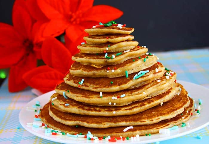 Vegan Christmas Tree Pancakes Vegan Christmas Tree Pancakes