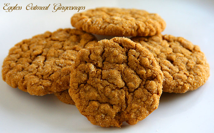 Eggless Oatmeal Whole-Wheat Gingersnaps