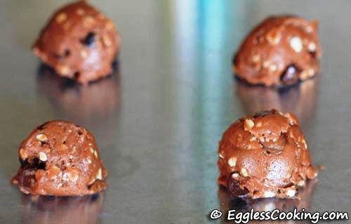 Place cookie dough on the baking sheet.