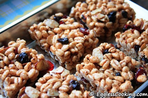 Crispy Breakfast Bars using Almond Butter