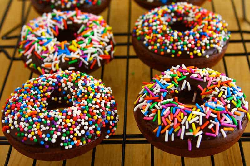 Eggless Baked Chocolate Donuts