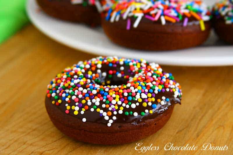 Eggless Chocolate Baked Donuts