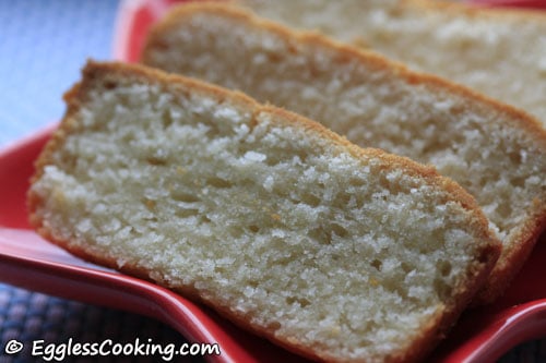 Eggless Pound Cake Using Silken Tofu