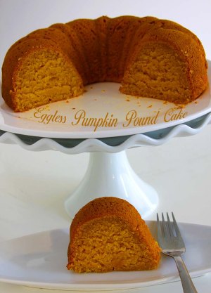 eggless pumpkin pound cake