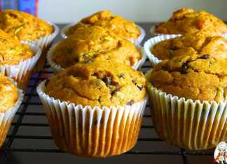 Eggless Pumpkin Zucchini Muffins