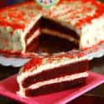 Eggless Red Velvet Cake with Cream Cheese Frosting