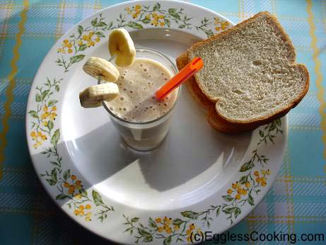 fiber one cereal and banana smoothie